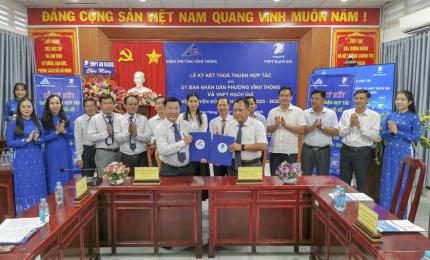 Ủy ban nhân dân phường Vĩnh Thông và VNPT Rạch Giá tổ chức Lễ Ký kết thỏa thuận hợp tác về chuyển đổi số, giai đoạn 2025-2030.